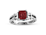 0.85ctw Ruby and Diamond Ring in 14k White Gold