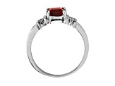 0.85ctw Ruby and Diamond Ring in 14k White Gold