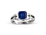 0.85ctw Sapphire and Diamond Ring in 14k White Gold