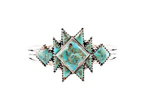 Barse Jewelry Blue Turquoise Sterling Silver Sharp Cuff Bracelet