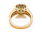 1.07 Ctw Emerald With 0.42 Ctw White Diamond Ring in 14K YG