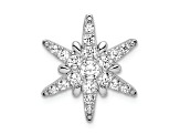 Rhodium Over 14K White Gold Lab Grown Diamond SI1/SI2, G H I, Star Pendant 0.50ctw