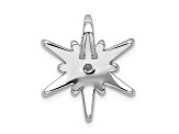 Rhodium Over 14K White Gold Lab Grown Diamond SI1/SI2, G H I, Star Pendant 0.50ctw