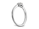 Rhodium Over 14K White Gold First Promise Diamond Promise/Engagement Ring 0.25ctw