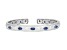 Judith Ripka Penelope Dumortierite & 0.35ctw Bella Luce® Rhodium Over Sterling Silver Cuff Bracelet