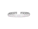 Judith Ripka"Penelope"  Pink Opal and 0.35ctw Bella Luce® Rhodium Over Sterling Silver Cuff Bracelet