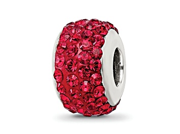 Picture of Sterling Silver Reflections Scarlet Full Preciosa Crystal Bead