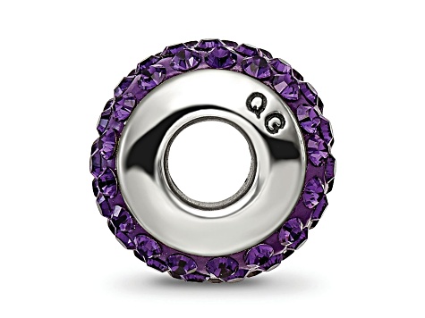 Sterling Silver Reflections Purple/Violet Full Preciosa Crystal Bead