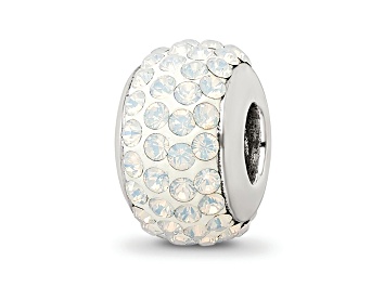 Picture of Sterling Silver Reflections Cream Full Preciosa Crystal Bead