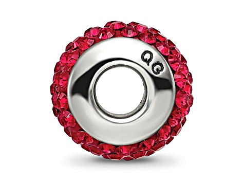 Sterling Silver Reflections Red Full Preciosa Crystal Bead