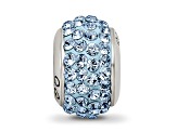 Sterling Silver Reflections Light Blue Full Preciosa Crystal Bead