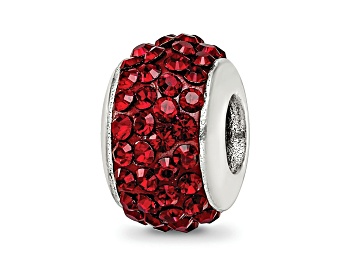 Picture of Sterling Silver Reflections Dark Maroon Full Preciosa Crystal Bead