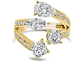 Judith Ripka 4.69ctw Bella Luce Diamond Simulant 14K Gold Clad Ring