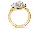 Judith Ripka 4.69ctw Bella Luce Diamond Simulant 14K Gold Clad Ring