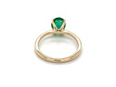 10K Yellow Gold Oval Emerald Solitaire Ring 1.38ct