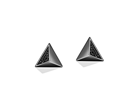 Star Wars™ Fine Jewelry Dark Armor Black Diamond Accent Black Rhodium Over Sterling Silver Earrings