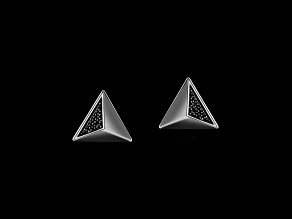Star Wars™ Fine Jewelry Dark Armor Black Diamond Accent Black Rhodium Over Sterling Silver Earrings