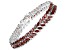 Red Garnet 18K White Gold Over Sterling Silver Marquise Leaf Tennis Bracelet For Women