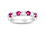 1.00ctw Ruby and Diamond Wedding Band Ring in 14k White Gold