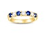 1.00ctw Sapphire and Diamond Wedding Band Ring in 14k Yellow Gold