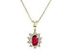 0.35ctw Ruby and Diamond Pendant 14k Yellow Gold