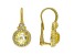 Judith Ripka 6ctw Canary Bella Luce Diamond Simulant 14k Gold Clad Drop Earrings