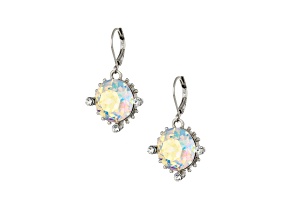 1928 Jewelry Silver Tone Crystal Drop Earrings