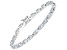 Blue Aquamarine Rhodium Over Sterling Silver Oval Tennis Bracelet 8.8ctw