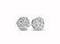 1.00cttw Diamond Cluster Earring Set in 14k White Gold
