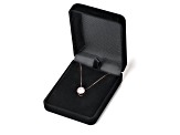 White Cubic Zirconia 14k Rose Gold Pendant With Chain 1.50ctw