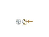 14K Yellow Gold 0.25 Ctw Round Lab-Grown Diamond Studs, F Color SI2 Clarity