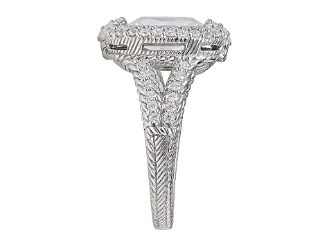 Judith Ripka 6.45ctw Bella Luce Diamond Simulant Rhodium Over Sterling Silver Ring