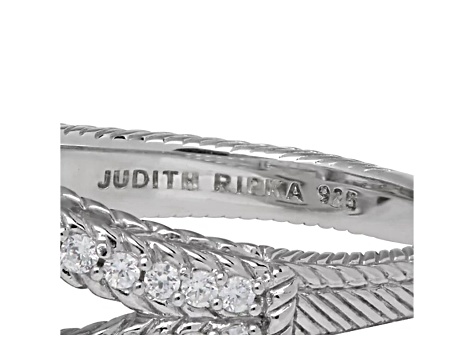 Judith Ripka 6.45ctw Bella Luce Diamond Simulant Rhodium Over Sterling Silver Ring