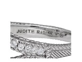 Judith Ripka 6.45ctw Bella Luce Diamond Simulant Rhodium Over Sterling Silver Ring