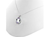 Lavender Amethyst Rhodium Over Sterling Silver Pendant With Chain 16.75ctw