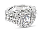 Judith Ripka 2.80ctw Bella Luce® Diamond Simulant Rhodium Over Sterling Silver Statement Halo Ring