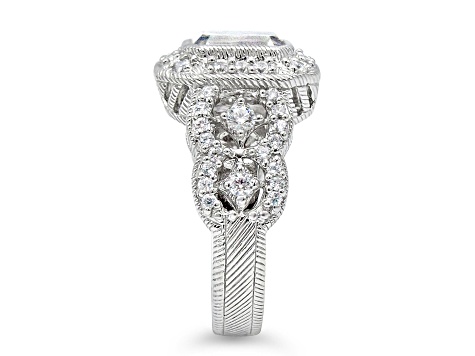 Judith Ripka 2.80ctw Bella Luce® Diamond Simulant Rhodium Over Sterling Silver Statement Halo Ring