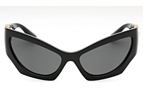 VERSACE CAT EYED SUNGLASSES !FULL INCLUSION! Versace VE4470-B Black Cat-Eye Sunglasses (Brand New, Full  main image 4