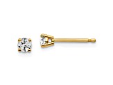 14K Yellow Gold Lab Grown Diamond 1/4ctw VS/SI GH 4 Prong Earrings