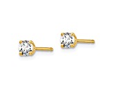 14K Yellow Gold Lab Grown Diamond 1/4ctw VS/SI GH 4 Prong Earrings