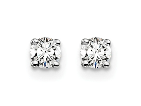 14K White Gold Lab Grown Diamond 1/4ctw VS/SI GH 4 Prong Earrings
