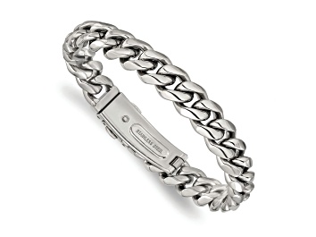 Picture of Stainless Steel 12mm Polished Curb Link Bracelet