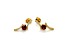 .72ctw Pear Shaped Garnet and Cubic Zirconia 14K Yellow Gold Over Sterling Silver Earrings