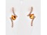 1.44ctw Pear Shaped Citrine and Cubic Zirconia 14K Rose Gold Over Sterling Silver Earrings