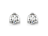 14K White Gold Lab Grown Diamond 1/7ctw VS/SI GH 3 Prong Earrings