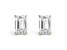 Emerald Cut White IGI Certified Lab-Grown Diamond 18k White Gold Stud Earrings 1.50ctw