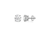 14K White Gold 1.00 Ctw Round Lab-Grown Diamond Studs, F Color SI2 Clarity