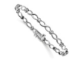 14K White Gold Lab Grown Diamond Infinity Bracelet