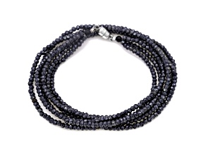 Spinel Beaded Sterling Silver Necklace 125.00ctw