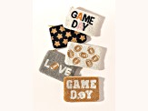 Shiraleah Helmet "GAME DAY" Glass Beaded Zip Pouch, Gold color
